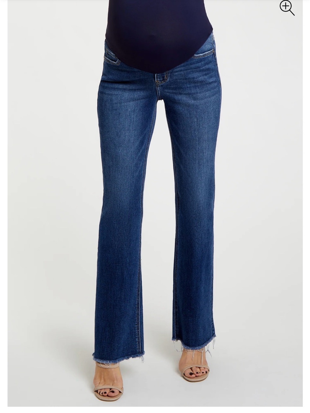 Pinkblush Dark Blue Flare Maternity Jeans